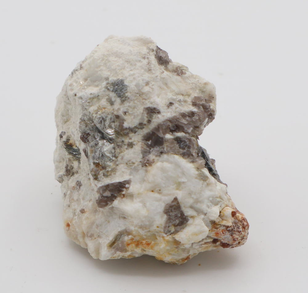 Aquamarine with Mica and Smoky Quartz on Feldspar