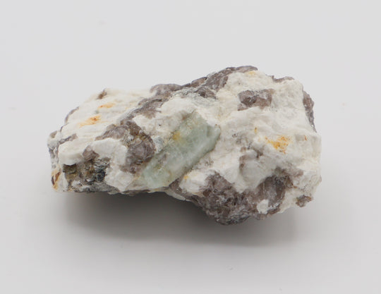 Aquamarine on Mica, Smoky Quartz, Feldspar