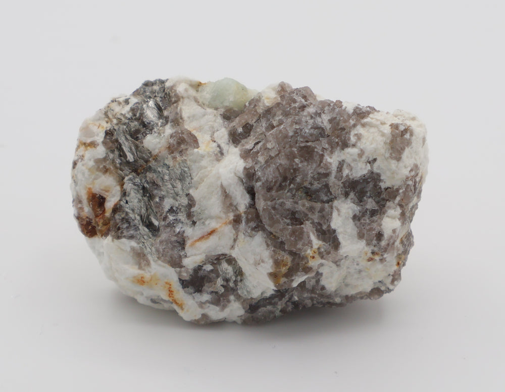 Aquamarine on Mica, Smoky Quartz, Feldspar