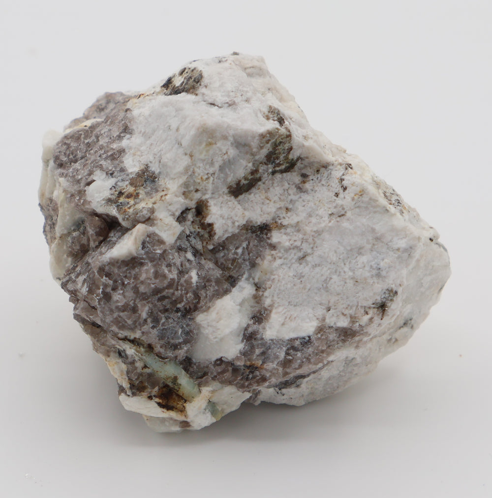 Sceptered Aquamarine with Mica on Smoky Quartz and Feldspar