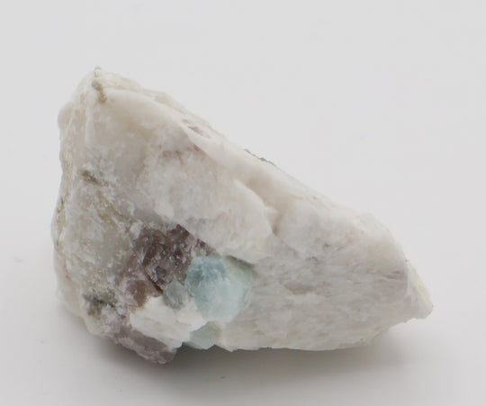 Aquamarine with Smoky Quartz on Feldspar