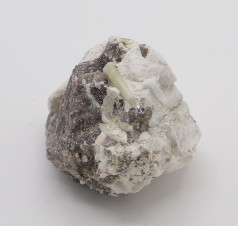Aquamarine with Mica on Smoky Quartz and Feldspar