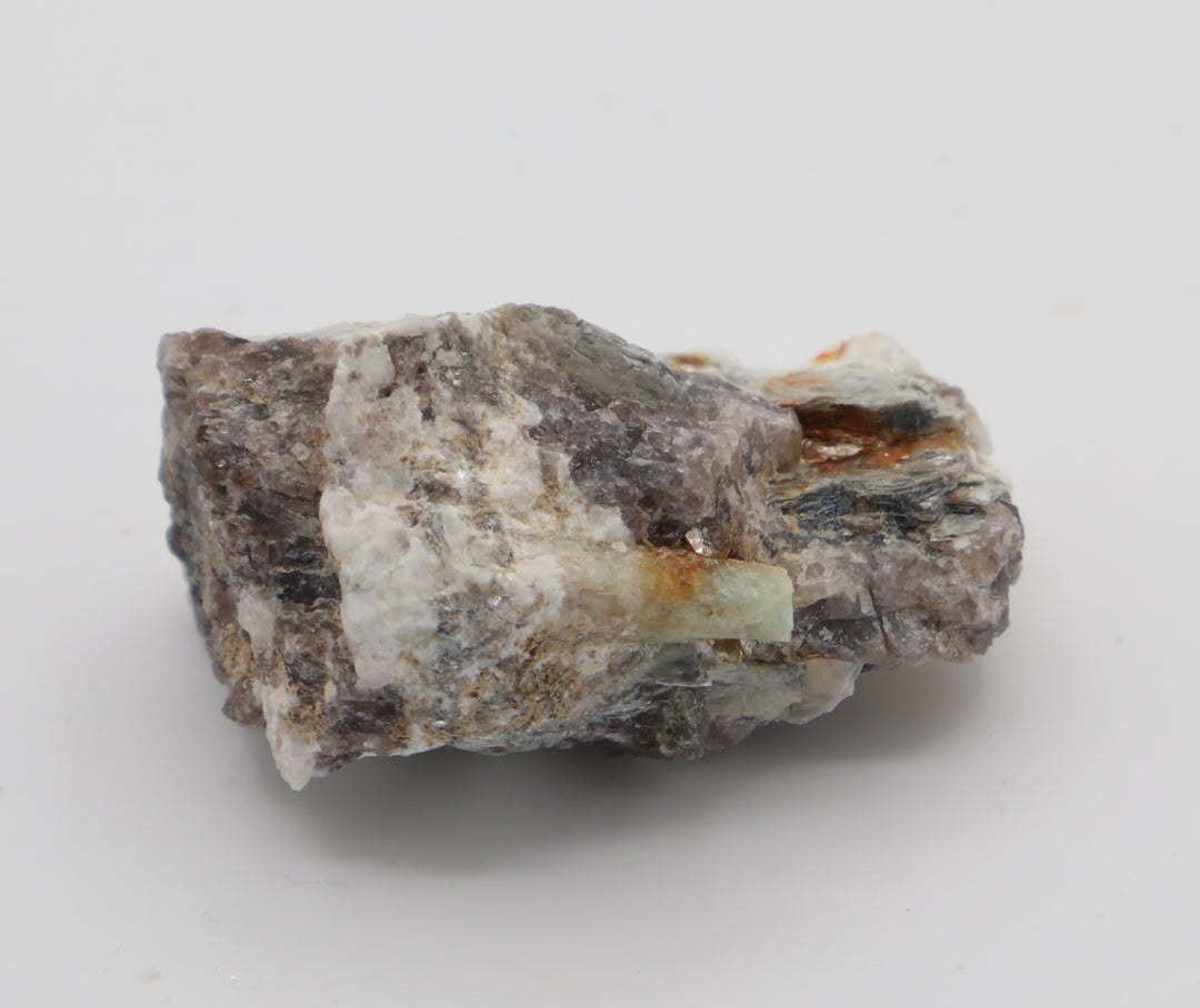 Bi-Colour Beryl on Mica, Smoky Quartz, Feldspar