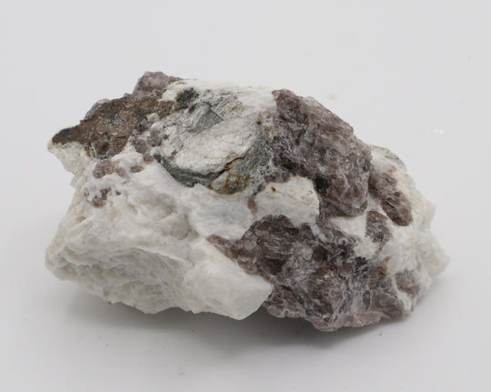 Aquamarine with Mica on Smoky Quartz and Feldspar