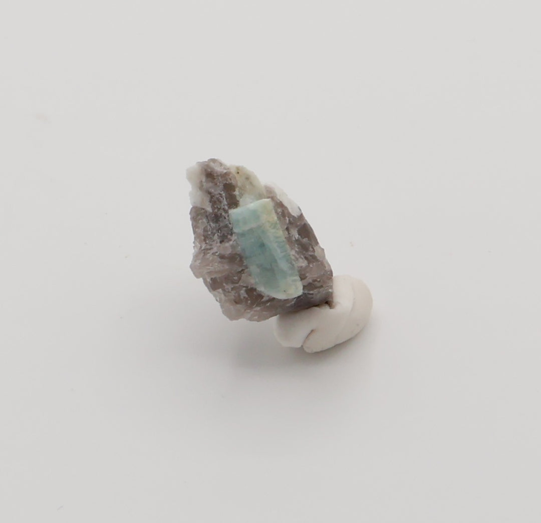 Aquamarine on Smoky Quartz and Feldspar