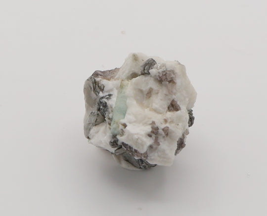 Aquamarine on Mica, Smoky Quartz, Feldspar