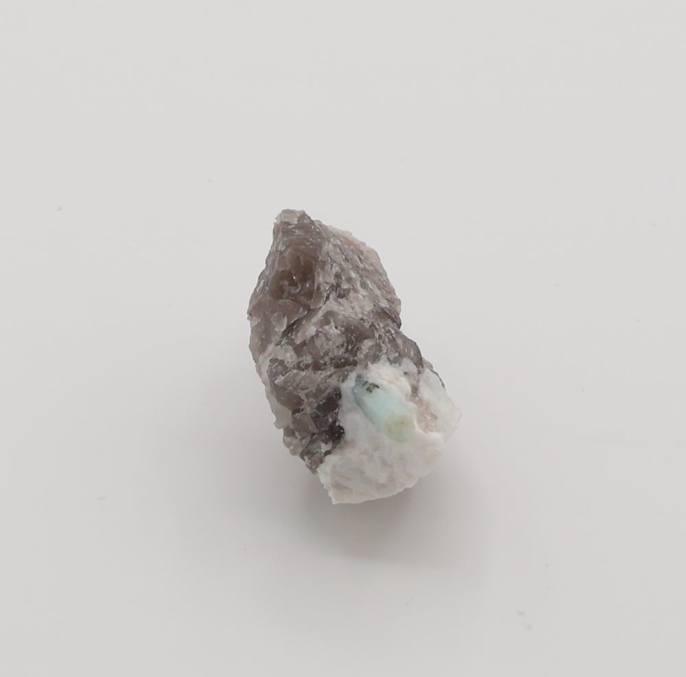 Aquamarine with Feldspar on Smoky Quartz