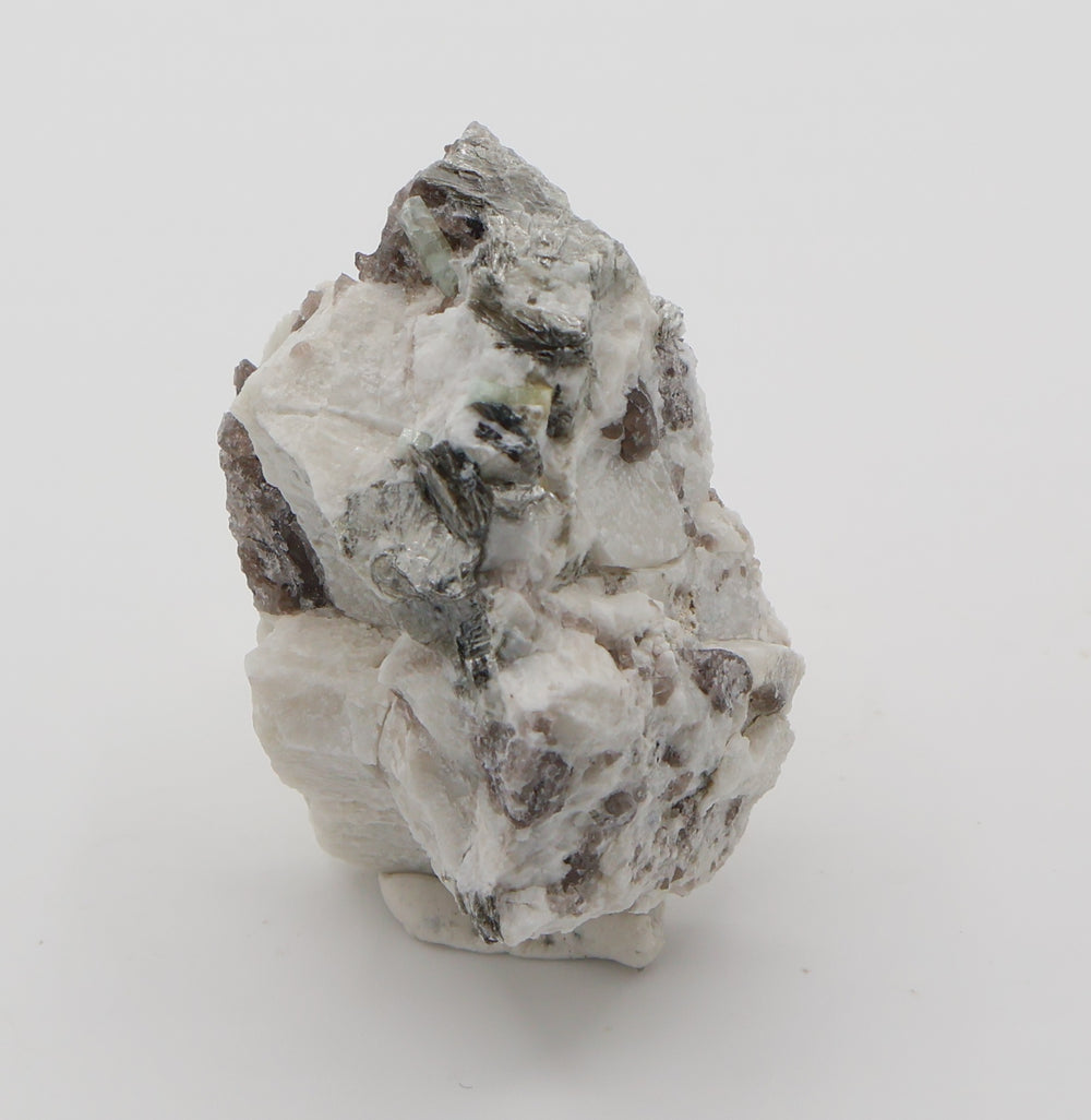Bi-Colour Beryl and Aquamarine with Mica and Smoky Quartz on Feldspar