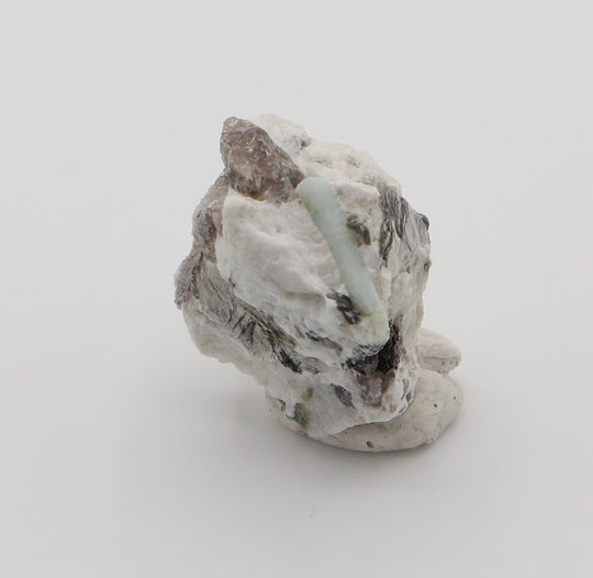 Aquamarine on Mica, Smoky Quartz, Feldspar