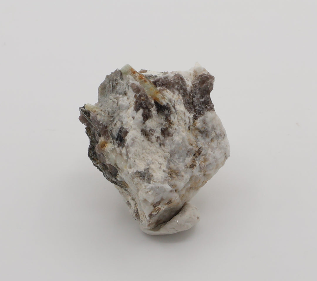 Heliodor with Goshenite, Mica, Smoky Quartrz, on Feldspar