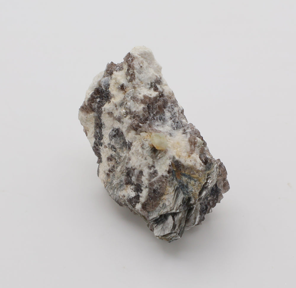 Heliodor with Mica on Smoky Quartz and Feldspar