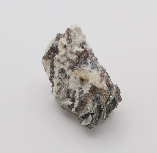 Heliodor with Mica on Smoky Quartz and Feldspar
