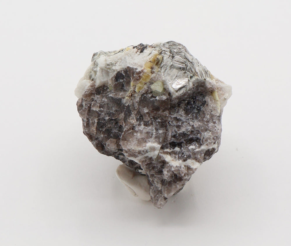 Aquamarine and Heliodor Cluster with Hematite, Mica, on Smoky Quartz and Feldspar