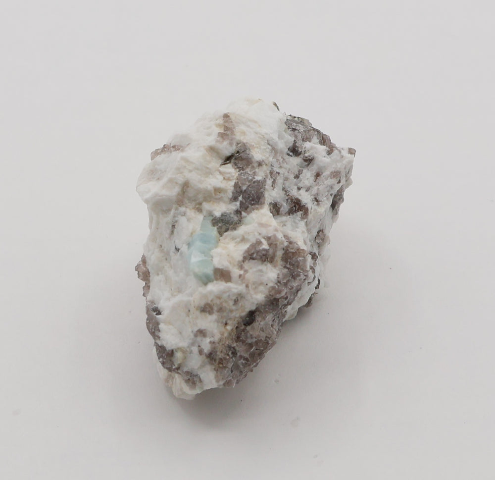 Sceptered Aquamarine on Smoky Quartz and Feldspar