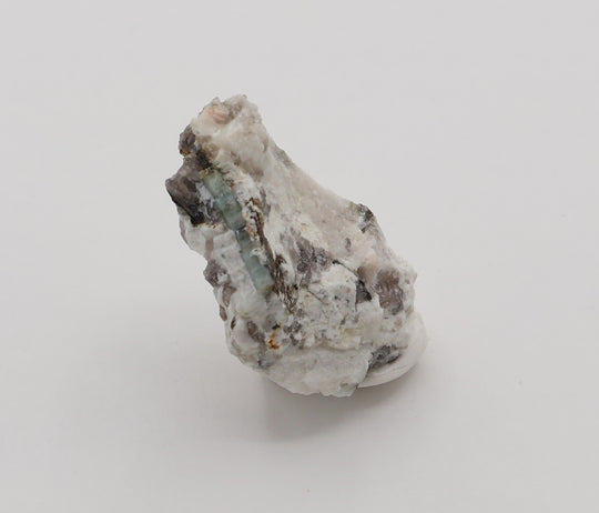 Aquamarine with Mica and Smoky Quartz on Feldspar