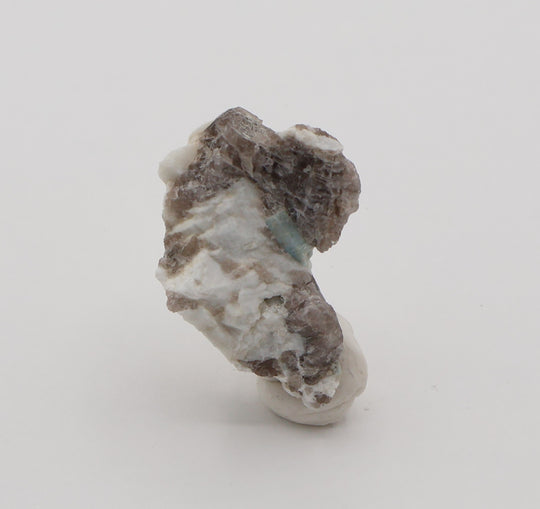 Aquamarine on Smoky Quartz and Feldspar