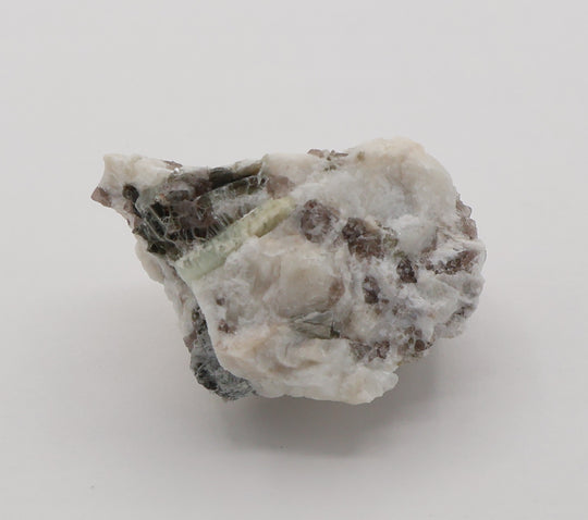 Bi-Colour Beryl with Mica on Smoky Quartz and Feldspar