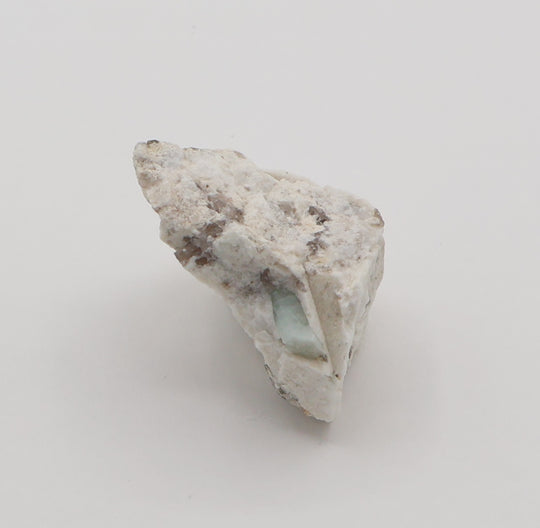 Aquamarine with Mica and Smoky Quartz on Feldspar