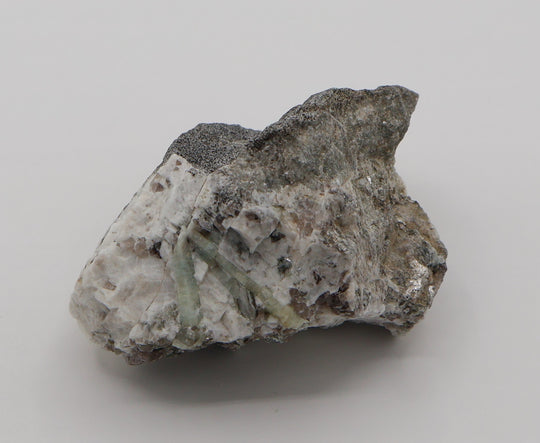 Aquamarine on Mica, Smoky Quartz, Feldspar