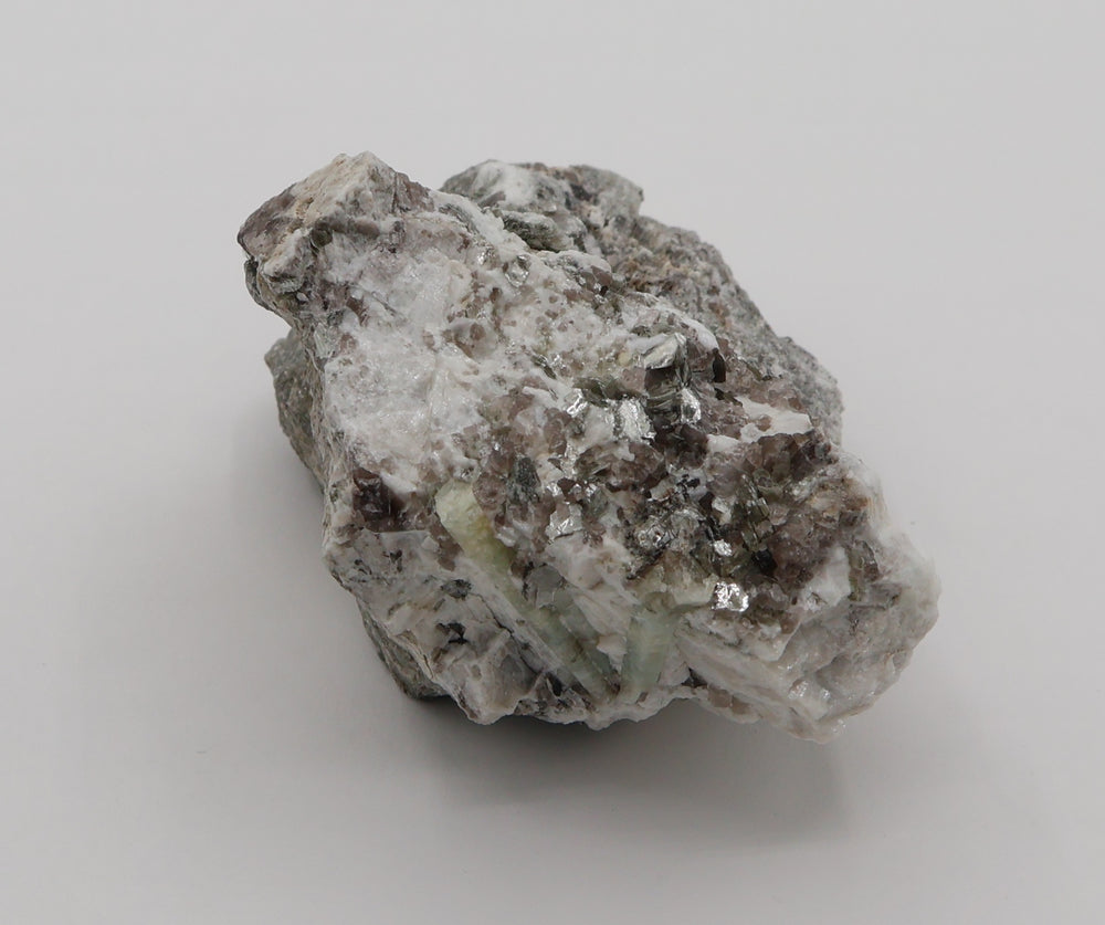 Aquamarine on Mica, Smoky Quartz, Feldspar