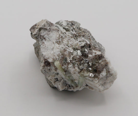 Aquamarine on Mica, Smoky Quartz, Feldspar