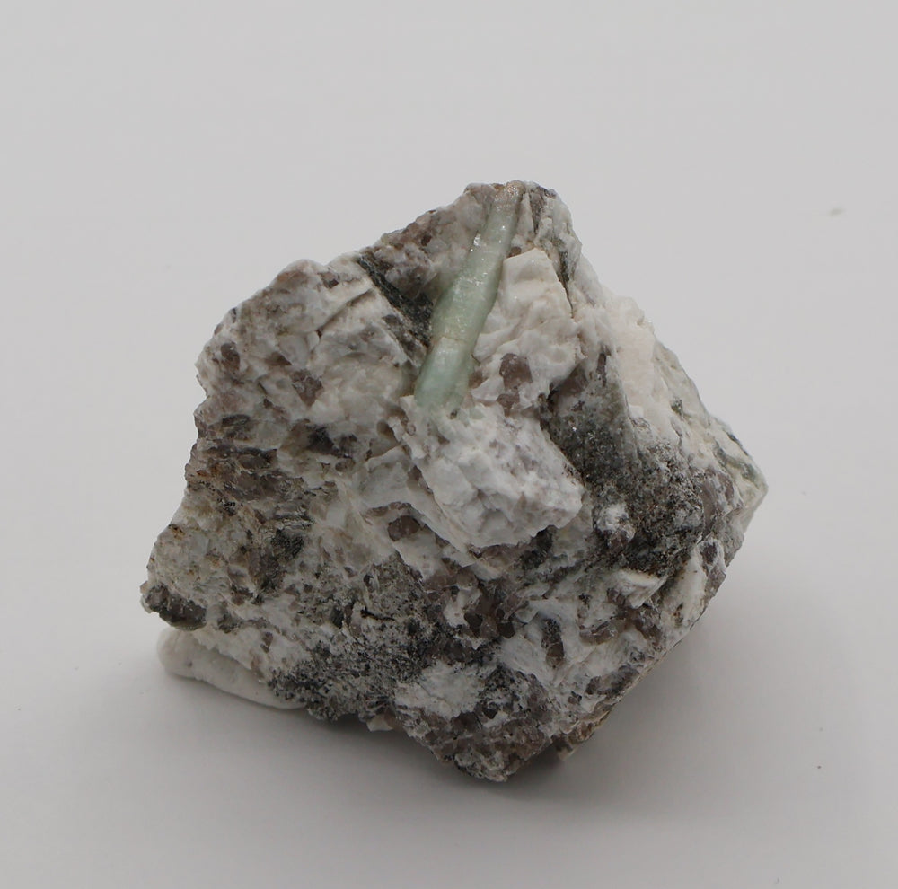 Aquamarine on Mica, Smoky Quartz, Feldspar