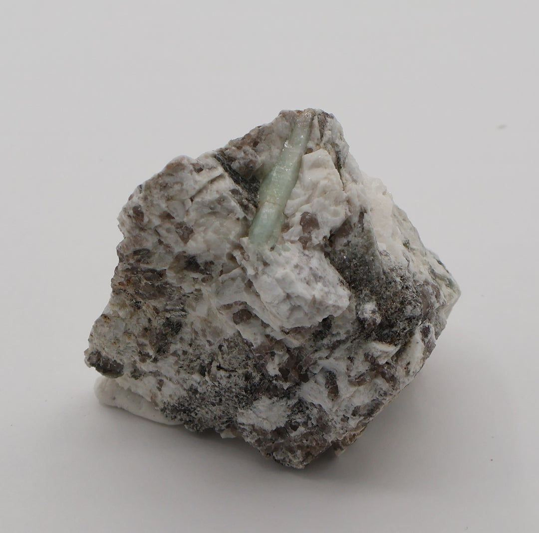Aquamarine on Mica, Smoky Quartz, Feldspar