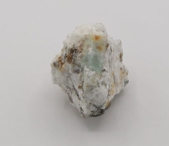 Sceptered Bi-Colour Beryl with Mica and Smoky Quartz on Feldspar