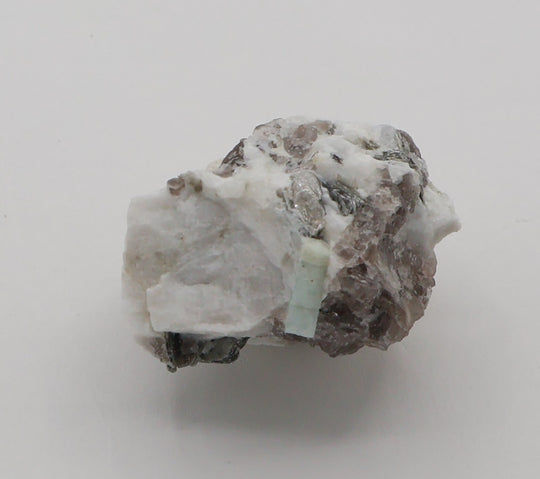 Aquamarine on Mica, Smoky Quartz, Feldspar