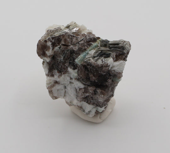 Bi-Colour Beryl on Mica, Smoky Quartz, Feldspar