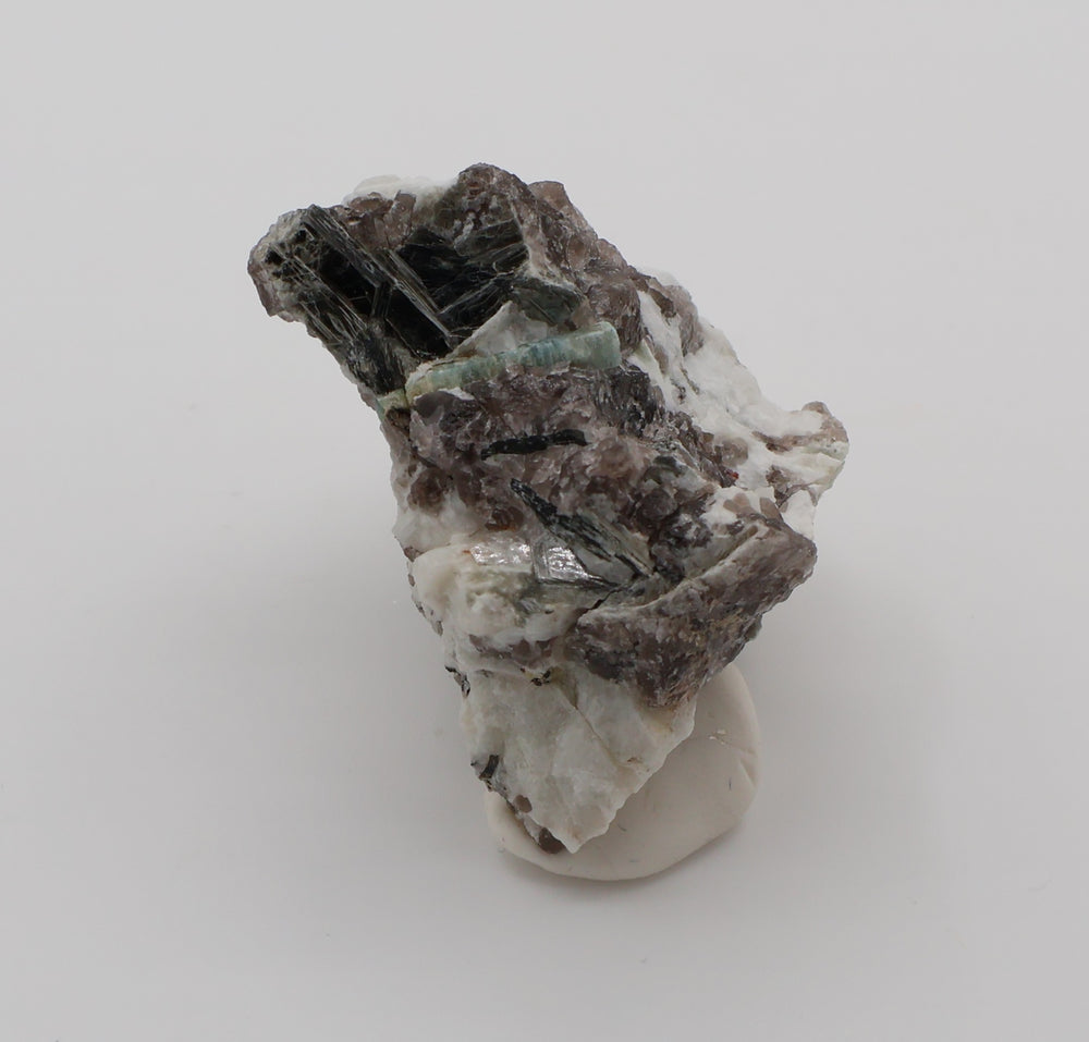 Bi-Colour Beryl on Mica, Smoky Quartz, Feldspar