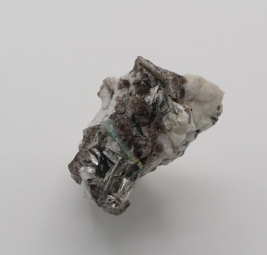Bi-Colour Beryl on Mica, Smoky Quartz, Feldspar