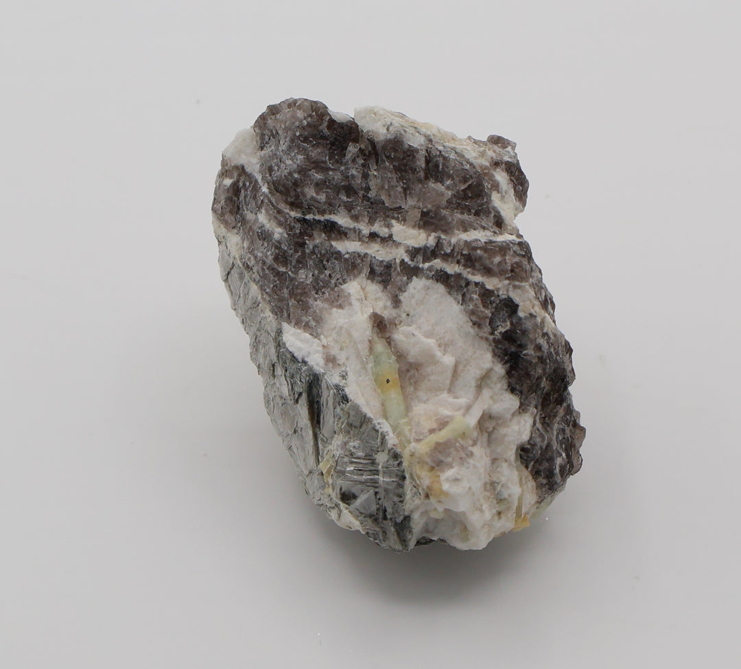 Aquamarine, Heliodor, Bi-Colour Beryl Cluster with Mica, Hematite, on Smoky Quartz and Feldspar