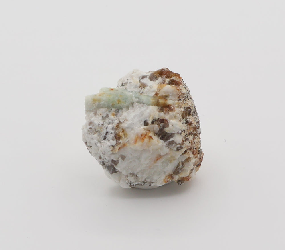 Sceptered Bi-Colour Beryl with Mica on Smoky Quartz and Feldspar