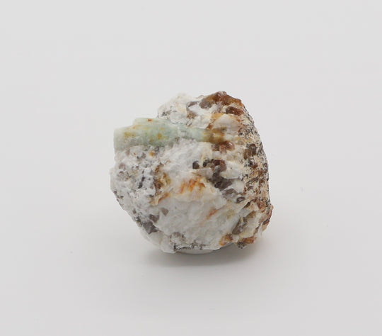 Sceptered Bi-Colour Beryl with Mica on Smoky Quartz and Feldspar