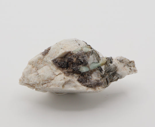 Bi-Colour Beryl with Mica on Smoky Quartz and Feldspar