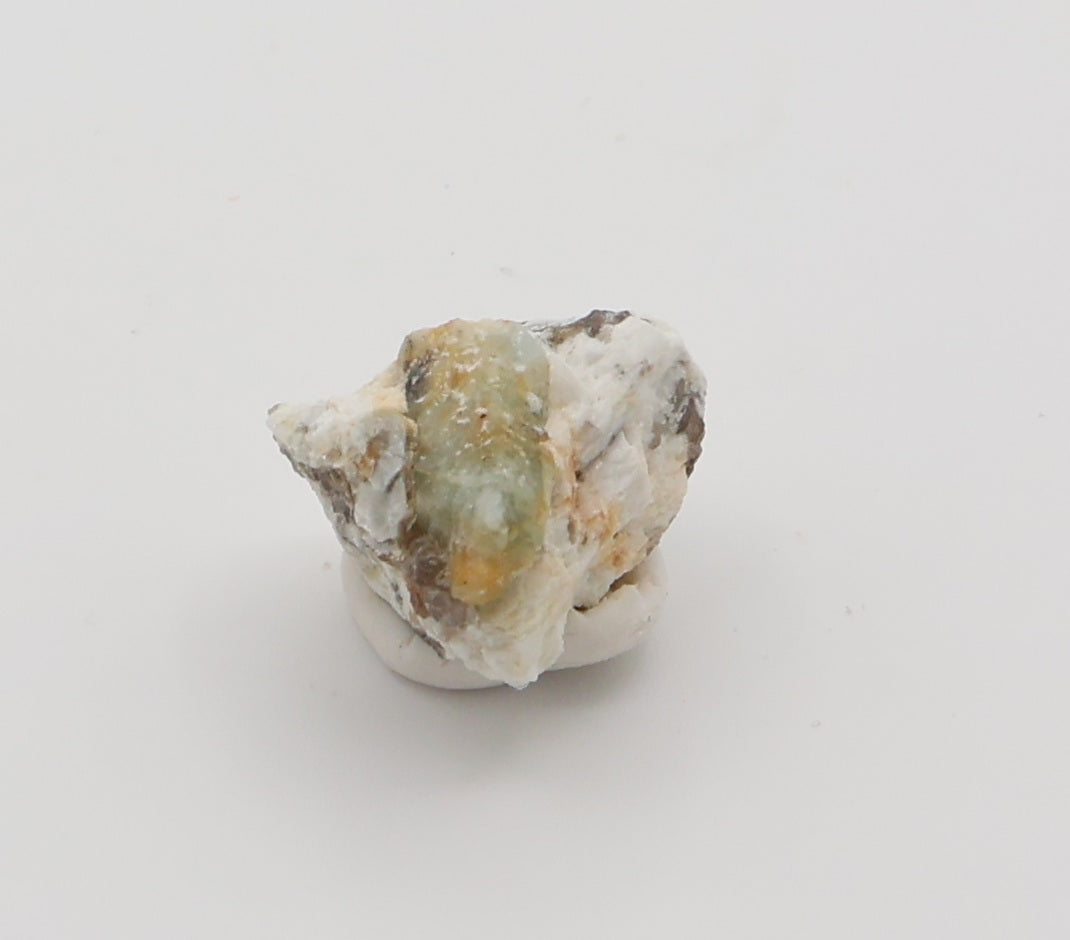 Sceptered Bi-Colour Beryl with Mica on Smoky Quartz and Feldspar