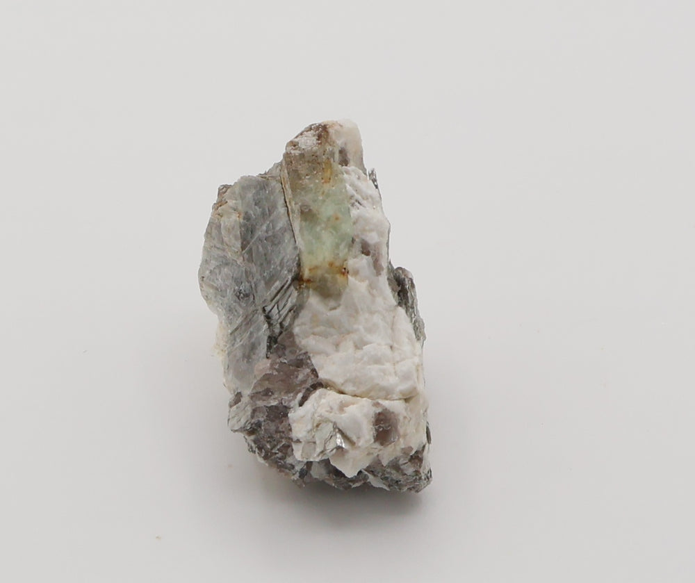 Sceptered Aquamarine on Mica, Smoky Quartz, Feldspar