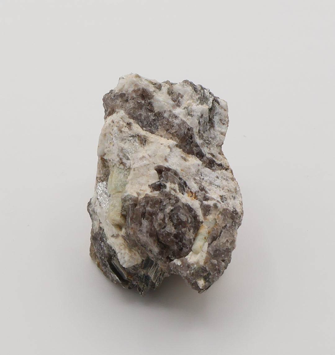 Sceptered Aquamarine with Mica on Smoky Quartz and Feldspar