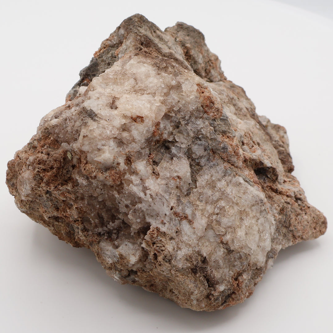 Grossular Garnet with Idocrase and Plagioclase on Quartz