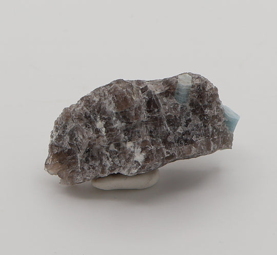 Aquamarine on Smoky Quartz