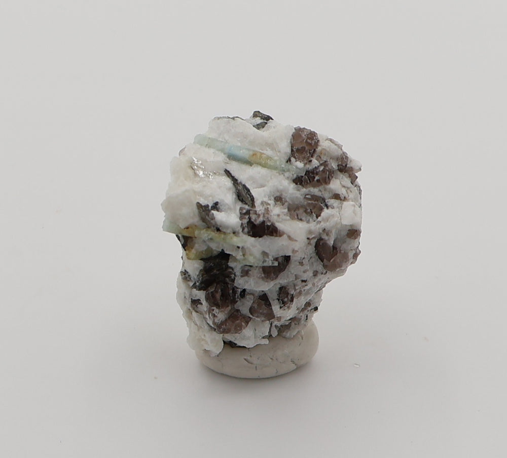 Bi-Colour Beryl with Mica on Smoky Quartz and Feldspar