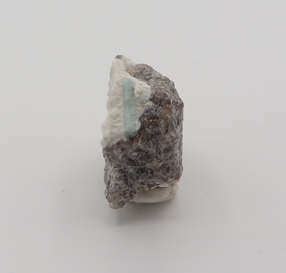 Aquamarine on Smoky Quartz and Feldspar