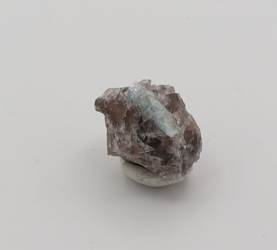 Aquamarine on Smoky Quartz