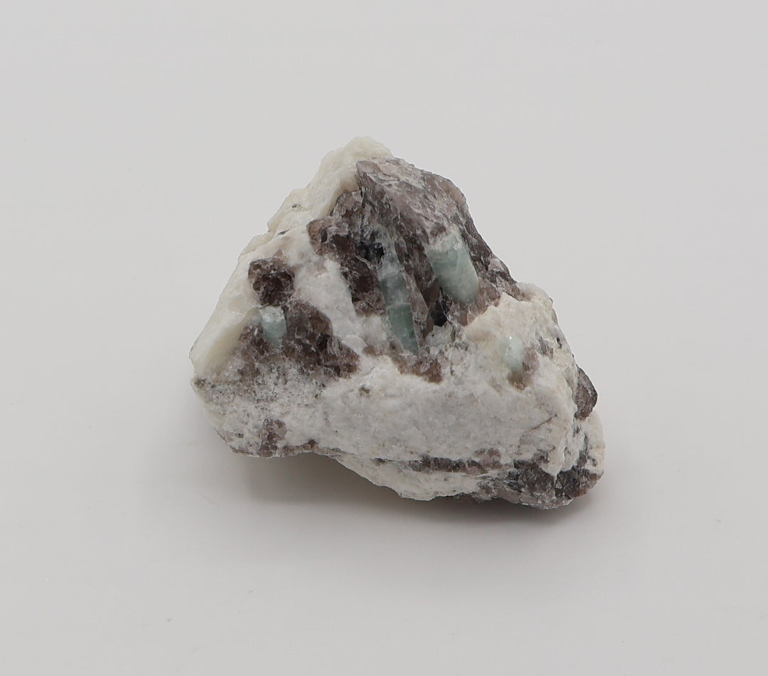 Aquamarine on Smoky Quartz and Feldspar