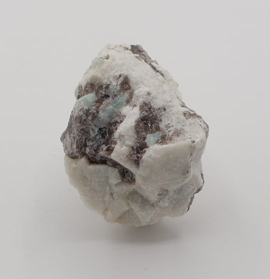 Aquamarine on Smoky Quartz and Feldspar