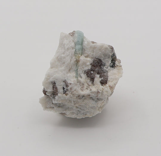 Bi-Colour Beryl on Smoky Quartz and Feldspar