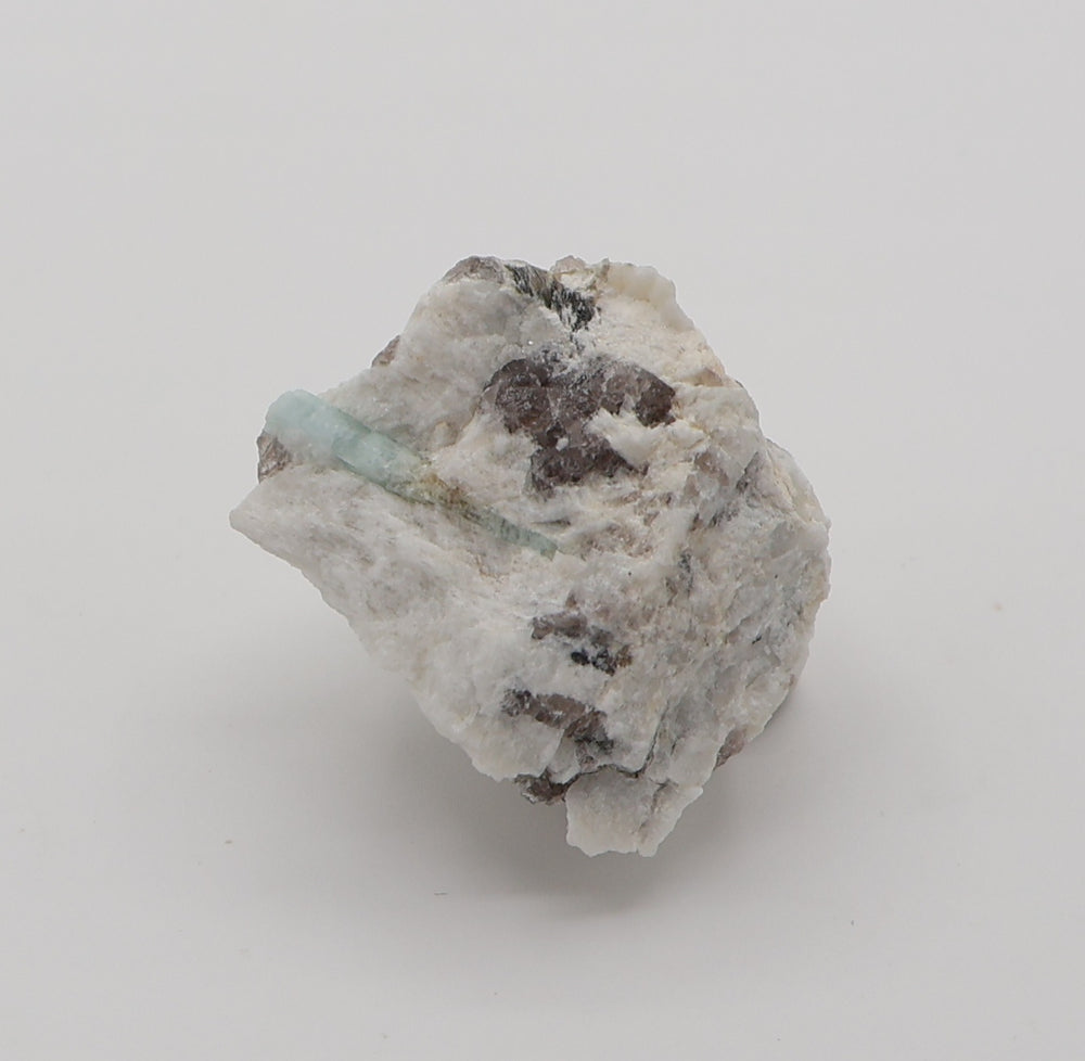Bi-Colour Beryl on Smoky Quartz and Feldspar
