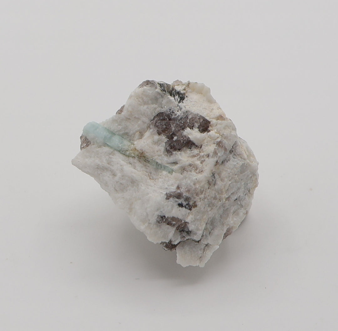 Bi-Colour Beryl on Smoky Quartz and Feldspar