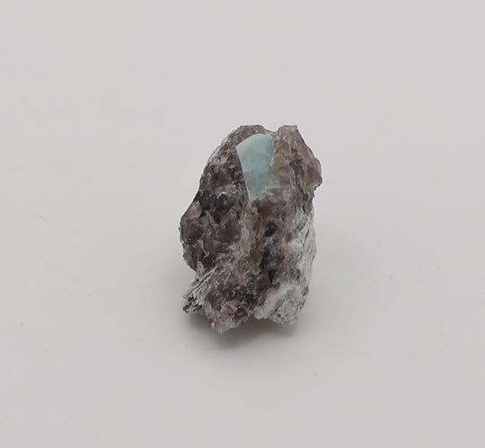 Aquamarine on Mica, Smoky Quartz, Feldspar